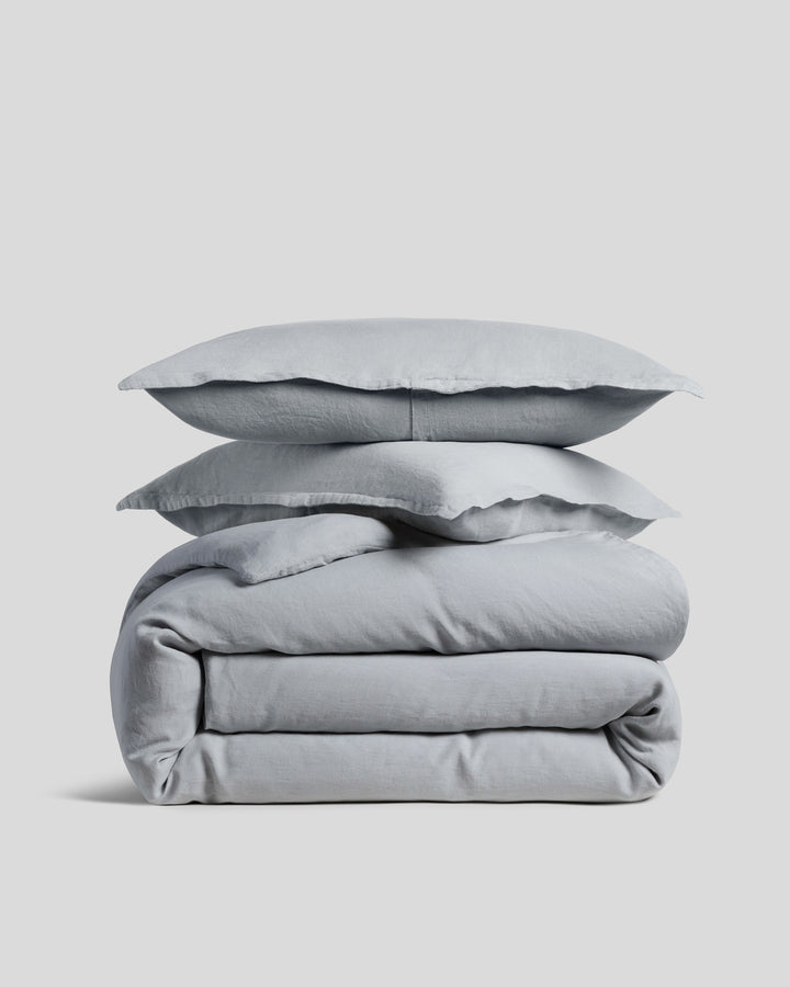 Linen Duvet Cover Set - Sky F/Q